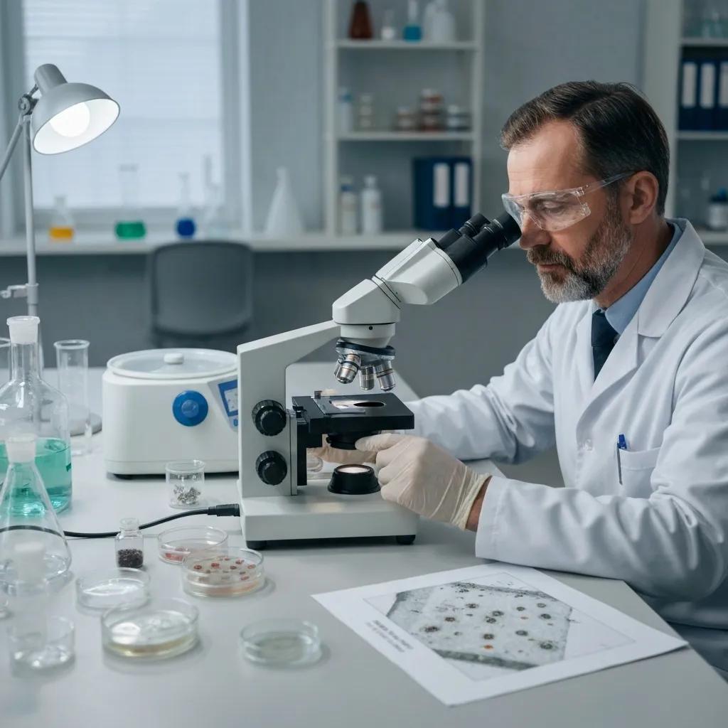Laboratory analysis of mycotoxin samples during mold inspections