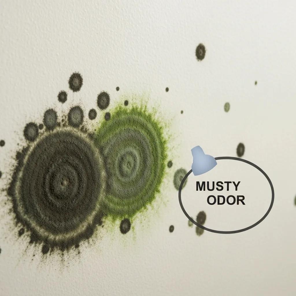 Visible signs of mold growth on walls in a Florida home, highlighting the need for inspection